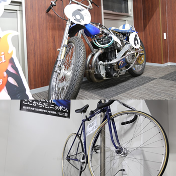 実際にレースに使われた実車も展示